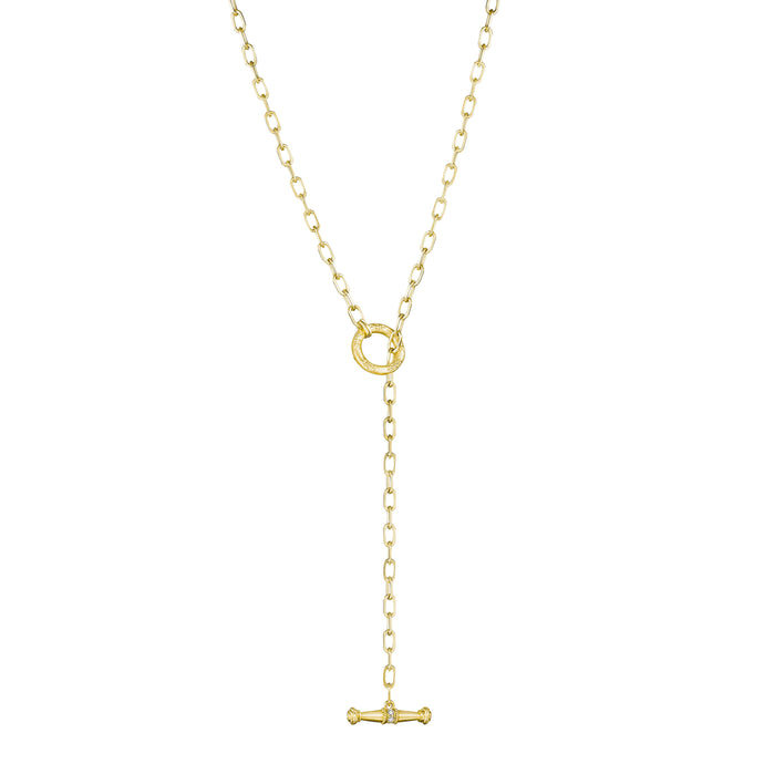 Penny Preville 18K Gold Flat Link Toggle Chain 24''