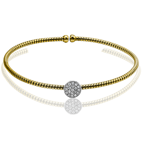Simon G  nb131 Bangle in 18k Gold with Diamonds