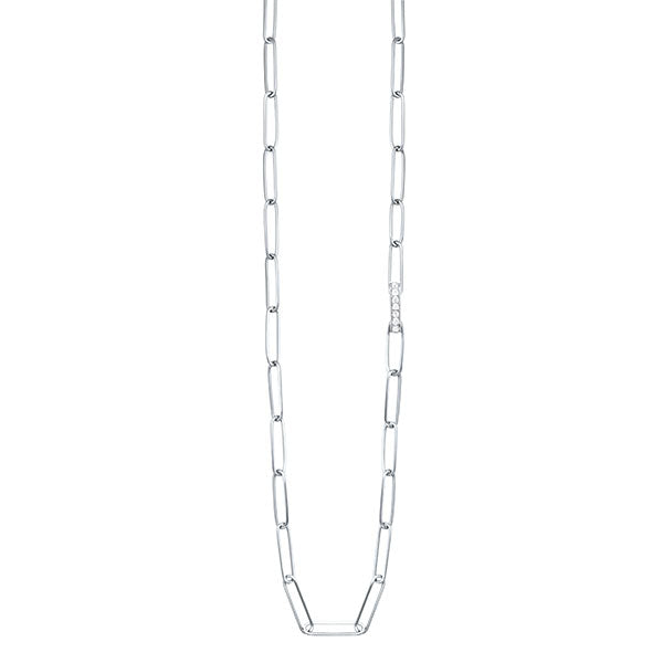 Silver Paperclip Necklace