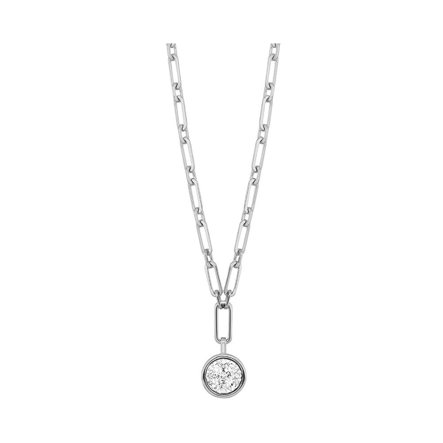 White gold hot sale bezel necklace