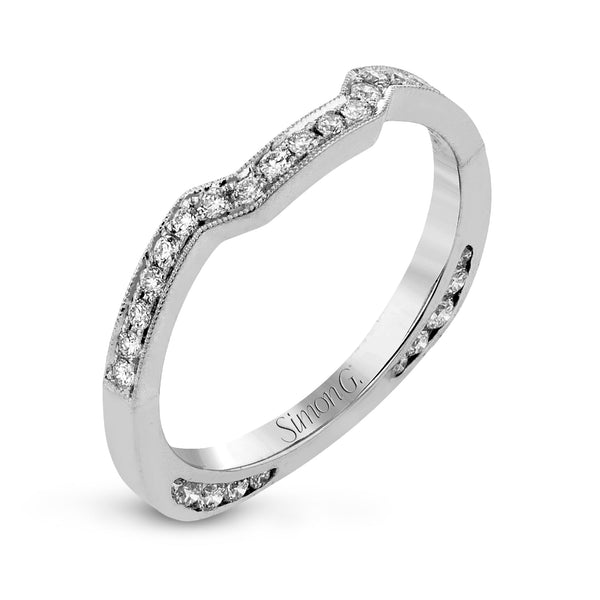 Simon G. Wedding Band in 18k Gold with Diamonds