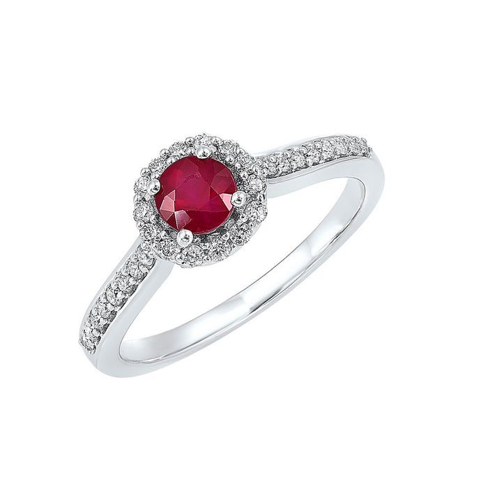 14kw color ens halo prong ruby ring 1/3ct, fb1185-4wf