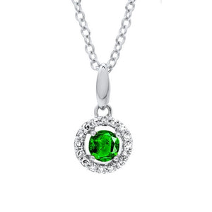 10kw color ens prong emerald necklace 1/250ct, fr1070-4yd