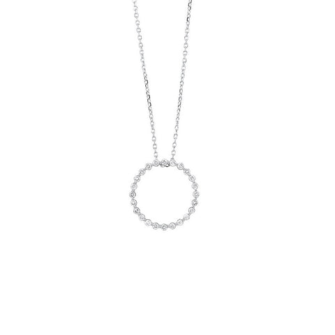 14kw single prong diamond necklace 1/4ct, ejc1003-4wc