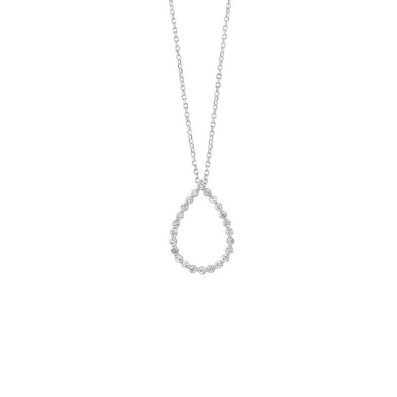 14KW Single Prong Diamond Necklace 1/4CT | International Diamond Center