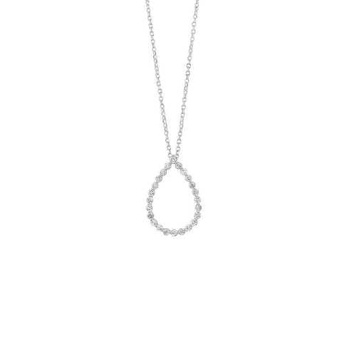 14kw single prong diamond necklace 1/4ct, ejc1006-4wc