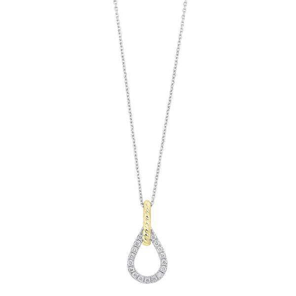 Two Tone Teardrop Pendant