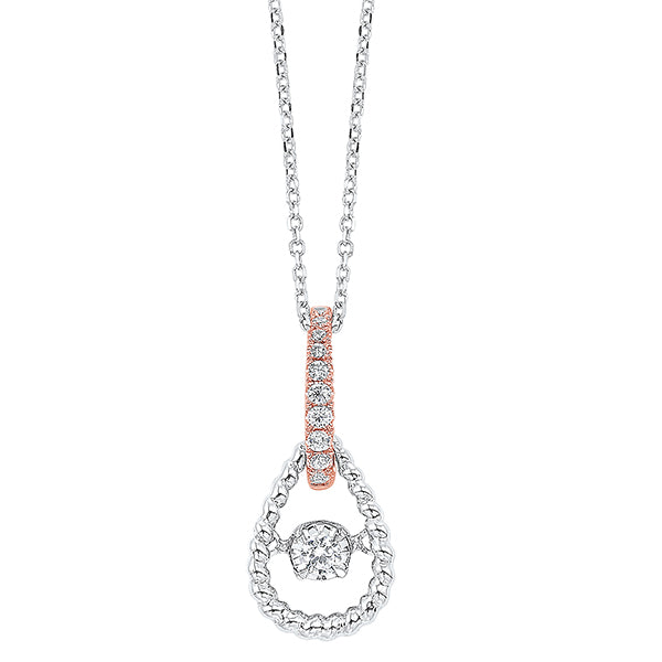 Rose and White Gold Pendant