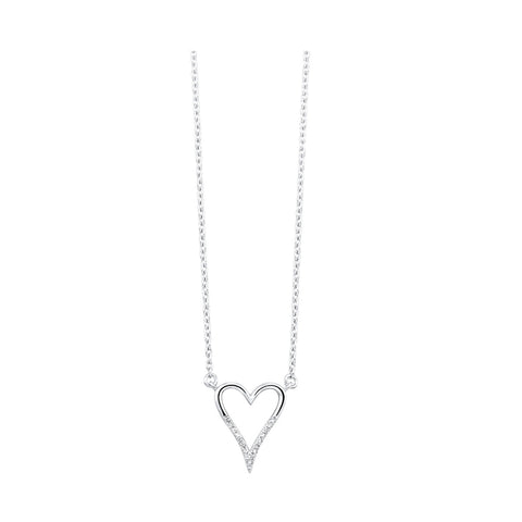 Silver Heart Diamond Pendant (0.25CTW)