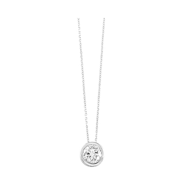 White Gold 1ctw Diamond Pendant Necklace