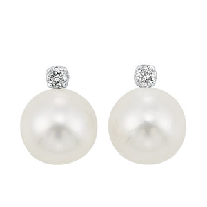 14kw cultured pearl earrings 1/20ct, rol1165e