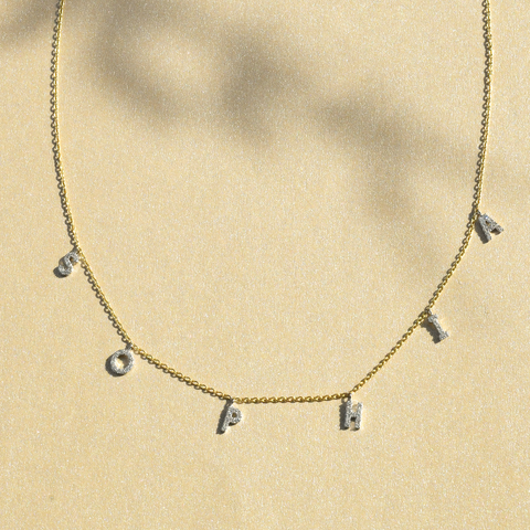 Simon G love Personalized Initial Necklace in 18k Gold with Diamonds