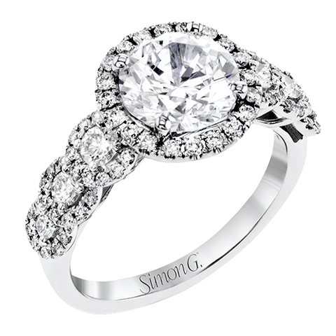 Simon G 2ct Engagement Ring QR1006 WHITE 14K SEMI WHITE