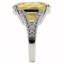 Load image into Gallery viewer, Yellow Sapphire and Diamond Fashion Ring
