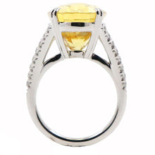 Load image into Gallery viewer, Yellow Sapphire and Diamond Fashion Ring
