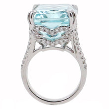 Load image into Gallery viewer, Aquamarine and Diamond Fashion Ring