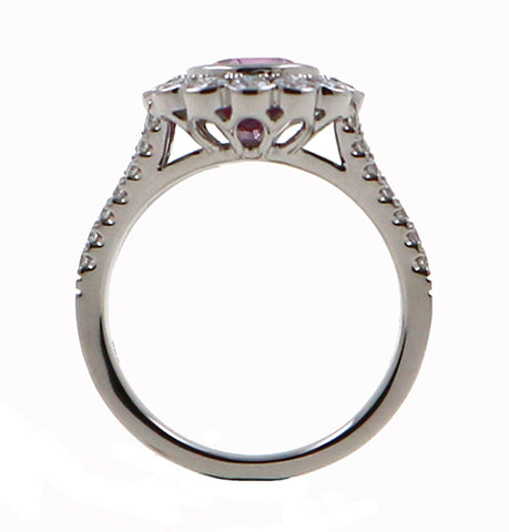 Pink Sapphire and Diamond Fashion Ring