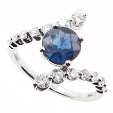 Load image into Gallery viewer, Sapphire and Diamond Fashion Ring