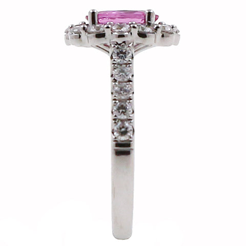 Pink Sapphire and Diamond Fashion Ring