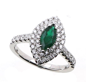 Emerald and Diamond Fashion Ring
