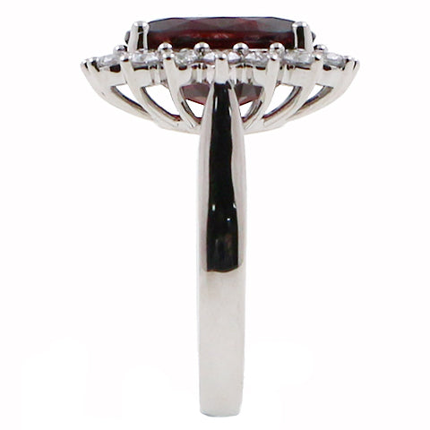 Garnet and Diamond Fashion Ring