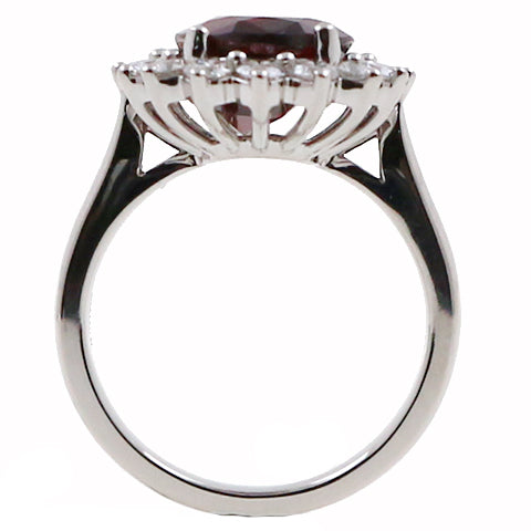 Garnet and Diamond Fashion Ring