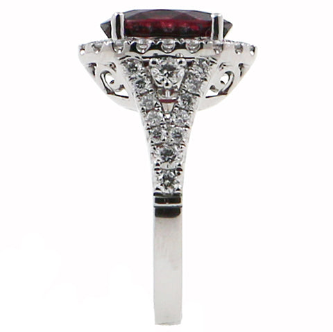 Garnet and Diamond Fashion Ring