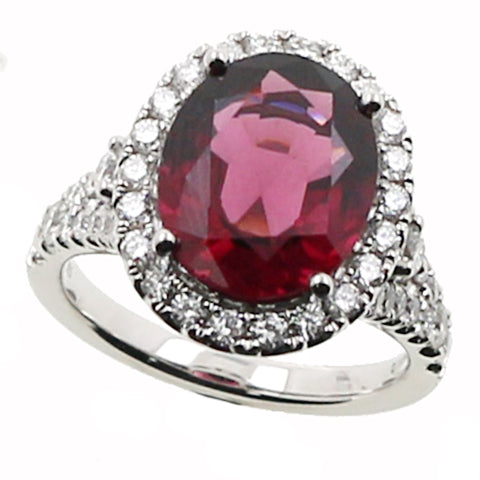 Garnet and Diamond Fashion Ring