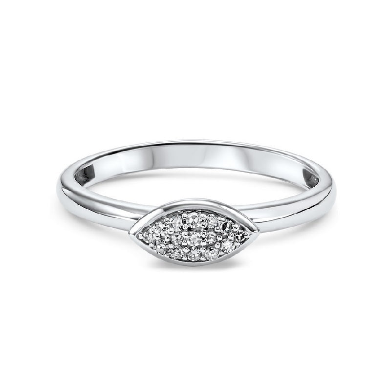 14kw mix prong diamond band 1/10ct