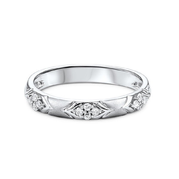 14kw mix prong diamond band 1/8ct