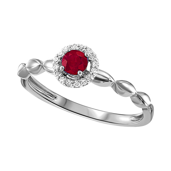 10kw color ens prong ruby ring 1/15ct, fr1271-4wd