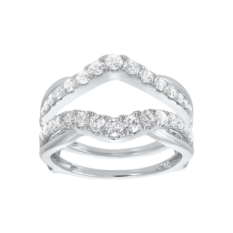 14kw inserts prong diamond ring 1ct, two1025/50-4wc