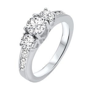 14kw 3 stone round prong ring 1ct, fr1210-1yd