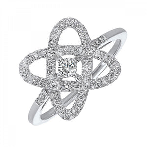 Sterling Silver Love's Crossing Diamond Ring (0.25 CTW)