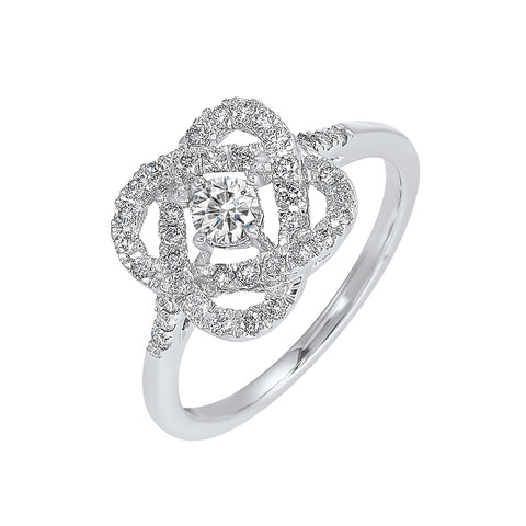 14K Love's Crossing Diamond Ring (1 CTW)