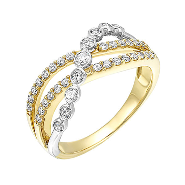 Yellow and White Gold Fashion Ring