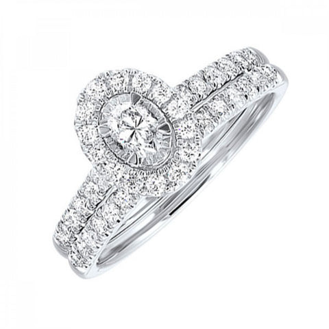 White Gold Diamond Bridal Set 3/ctw
