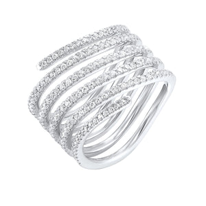 Spiral Diamond Fashion Ring