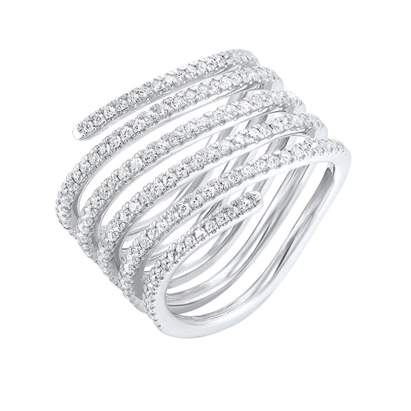 Spiral Diamond Fashion Ring