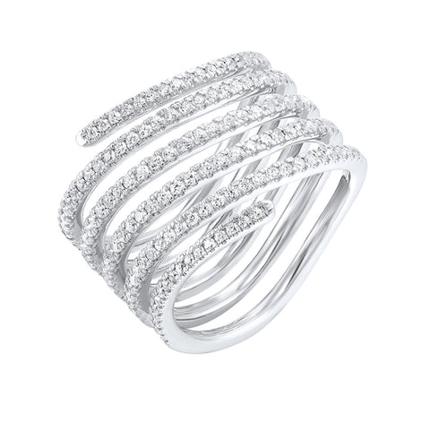 Spiral Diamond Fashion Ring