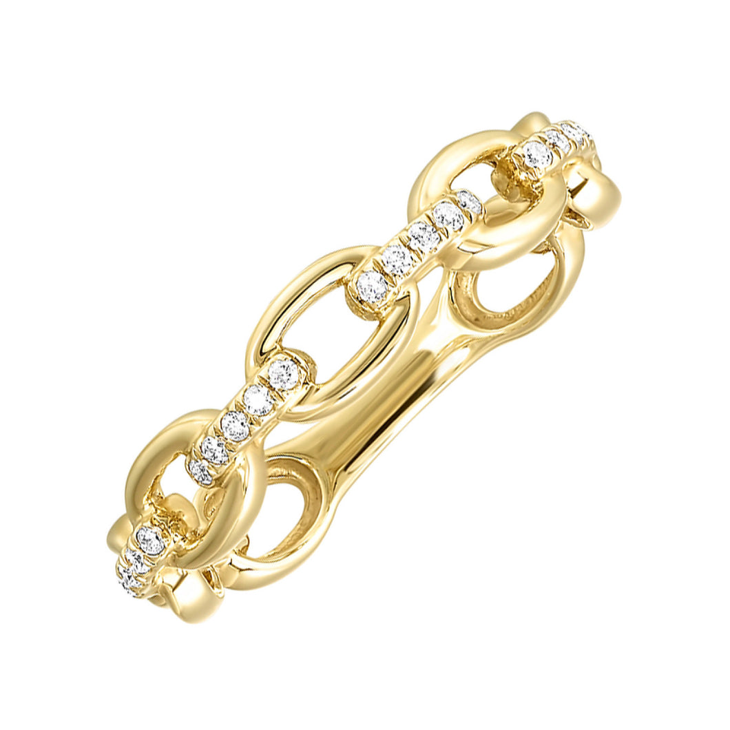 10k Yellow Gold Diamond Fashion Ring