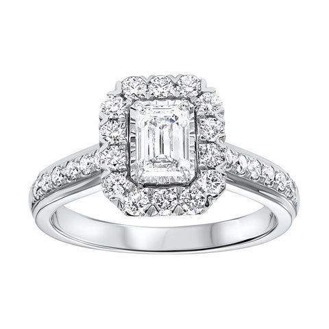 14kw tru ref emerald halo prong ring 1ct, rol1022-1wc