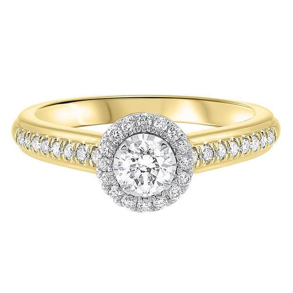 14ktt tru ref round halo prong ring 3/5ct, rg10279-4yd