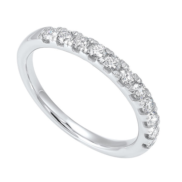 14kw micro prong diamond band 1/10ct, eer50-4w