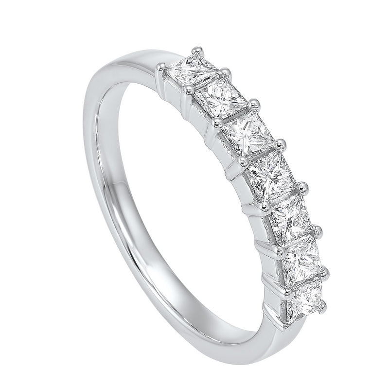 14kw 7 stone shared prong diamond band 3/4ct, np706-4wce