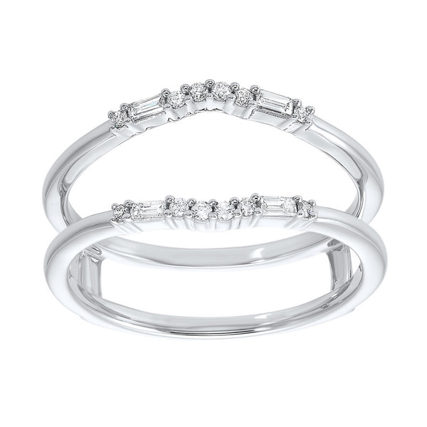 14kw inserts prong diamond ring 1/6ct, two1020-ssd