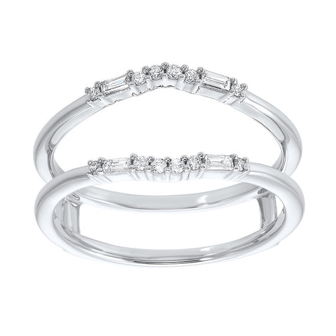 14kw inserts prong diamond ring 1/6ct, two1020-ssd