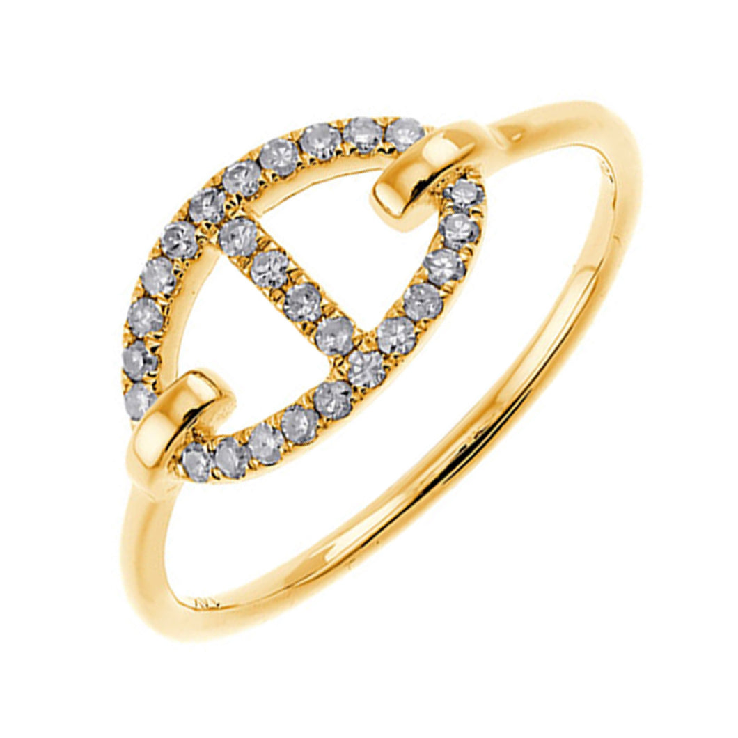 Yellow Gold Diamond Fashion Ring 1/6ctw