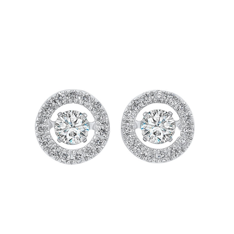 14kw rol halo prong diamond earrings 1/2ct, rg10058-4wd
