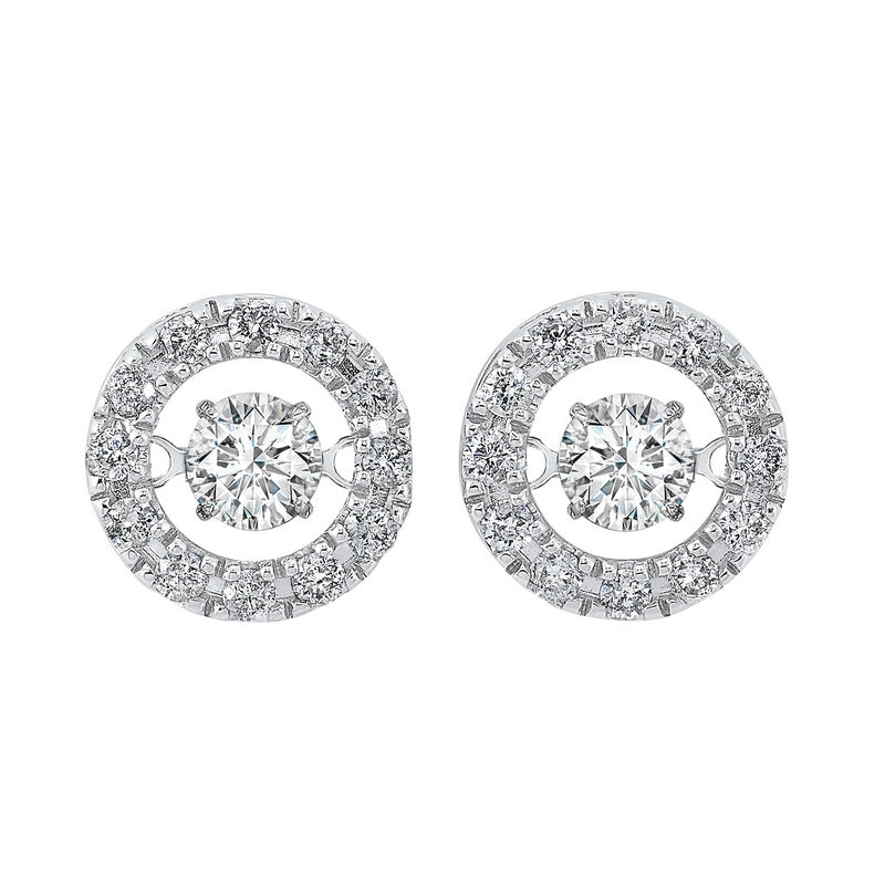 14kw rol halo prong diamond earrings  3/4ct, rg10062-1wd
